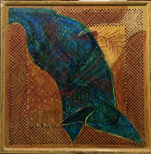 01.	Touching the Hem, 2004, 24” x 24”